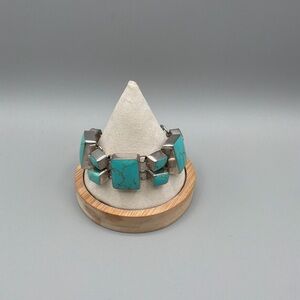 Vintage Sterling Silver Turquoise Bracelet